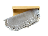 Tovagliette americane in 100% Lino ricamato Made in Italy  lavabili cm 40x cm 30