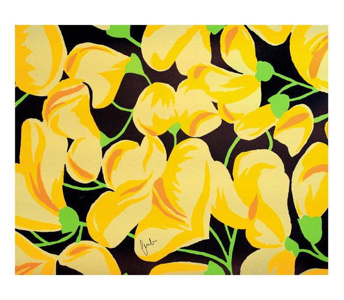 Tovagliette americane Fiore Giallo in PVC di BIkiNI Made in Italy lavabili stampe esclusive POP cm 40x cm 30