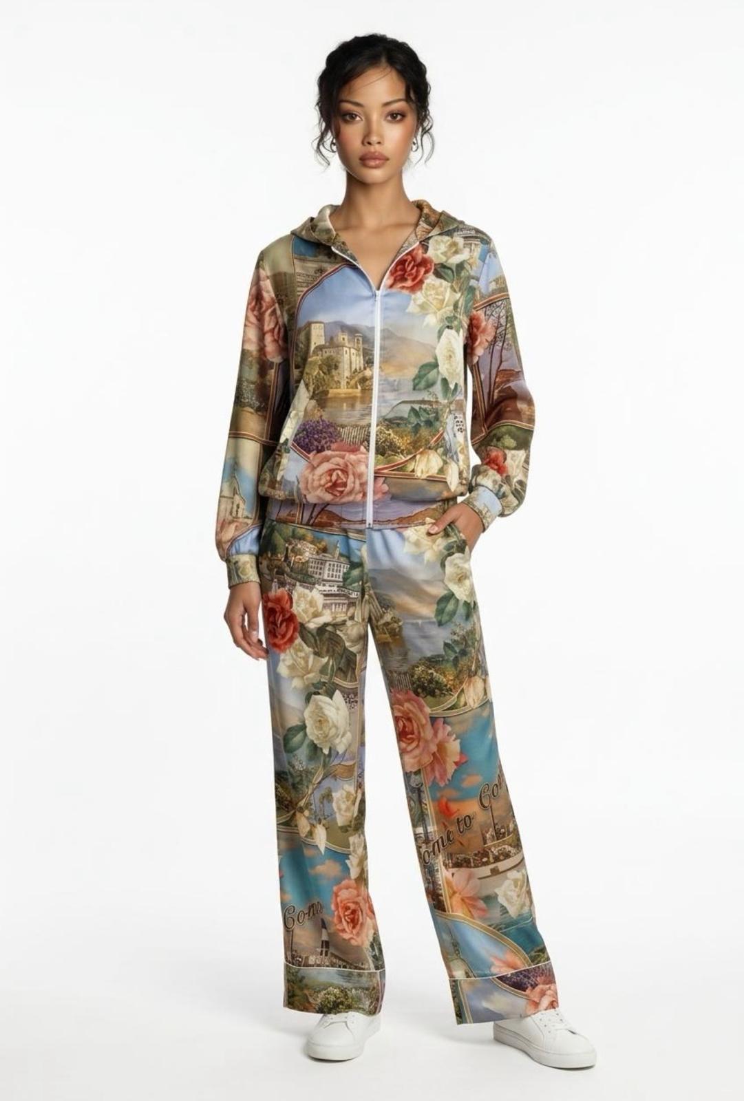 Giubbotto Donna in Cotone disegno Lago,Made in Italy
