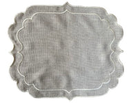 Tovagliette americane in 100% Lino ricamato Made in Italy  lavabili cm 40x cm 30
