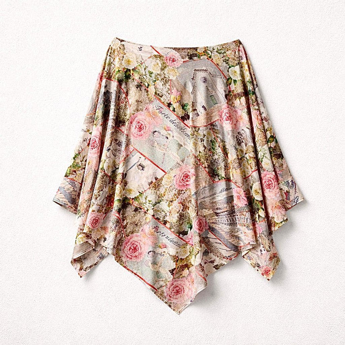 Poncho Donna in Voile Disegno Forte Made in ITALY