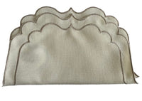 Tovagliette americane in 100% Lino ricamato Made in Italy  lavabili cm 40x cm 30