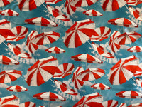 Camicia notte Donna in Seta Disegno Ombrelloni Made in ITALY