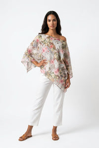 Poncho Donna in Voile Disegno Forte Made in ITALY