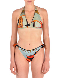 Bikini Menaggio BI(ki)NI® - Due Signori  PROMOZIONE !Made in Italy Bikini stampa Vintage dai poster del Lago di Como  con reggiseno triangolo fisso. Sottoseno alto 3 cm. Slip intero Double