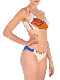 Bikini Cadenabbia BI(ki)NI® - PROMOZIONE ! Made in Italy Forte Altalena Bikini stampa dai poster Vintage di Forte dei marmi double con reggiseno incrociato e con spalline, slip intero. Possibile imbottitura a richiesta