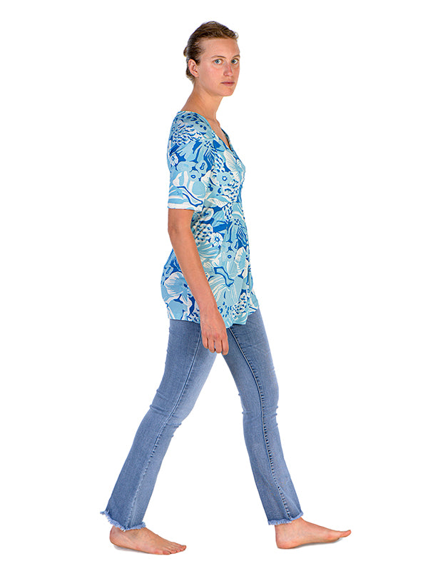 Blusa 501 - Garden Azzurro