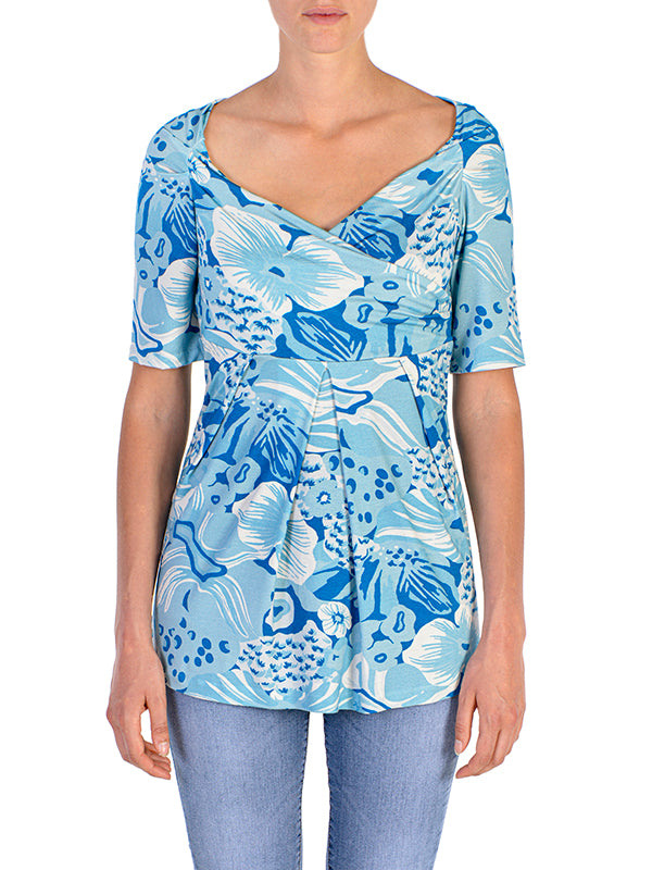 Blusa 501 - Garden Azzurro