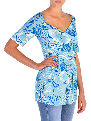 Blusa 501 - Garden Azzurro